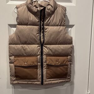 Old Navy Kids Tan and Brown Puffer Vest